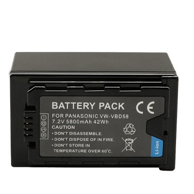 VW-VBD58 42Wh Battery for Panasonic AG-CX350 / HC-MDH2 MDH3 X1 X1000 X1500 X2000