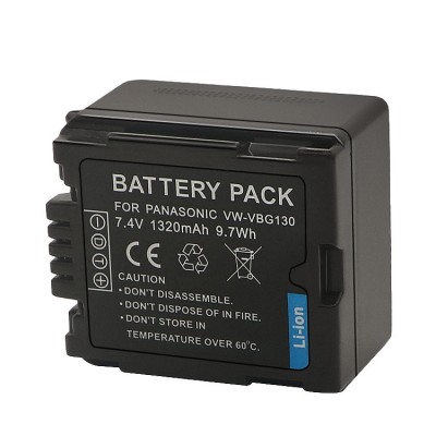 VW-VBG130 Battery for Panasonic SDR-H20 H28 H40 H48 H58 H59 H68 H80 H90 HDC-SD3