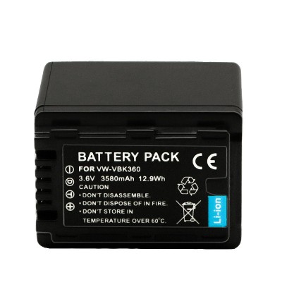 Battery For Panasonic VW-VBK180 VW-VBK360 VW-VBT180 VW-VBT190 VW-VBT380