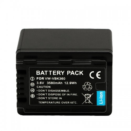 Battery For Panasonic VW-VBK180 VW-VBK360 VW-VBT180 VW-VBT190 VW-VBT380