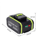 6.0Ah Li-ion Battery for Worx WA3551 WA3551.1 WA3553.2 WX386 WX390