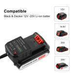 Battery Charger Lithium-Ion Replacement for Black & Decker LBXR20 14.4V/18V/20V