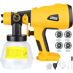 200W Cordless Electric Spray Gun High Power Paint Sprayer For Dewalt 18V Battery