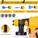 200W Cordless Electric Spray Gun High Power Paint Sprayer For Dewalt 18V Battery