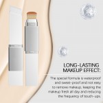 2-in-1 White Foundation Stick Colour Changing Concealer Stick with Brushe