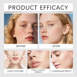 2-in-1 White Foundation Stick Colour Changing Concealer Stick with Brushe