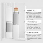 2-in-1 White Foundation Stick Colour Changing Concealer Stick with Brushe