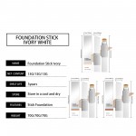 2-in-1 White Foundation Stick Colour Changing Concealer Stick with Brushe