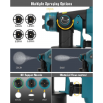 High Power Electric Paint Sprayer for Makita 18V Battery Cordless HVLP Spray Gun